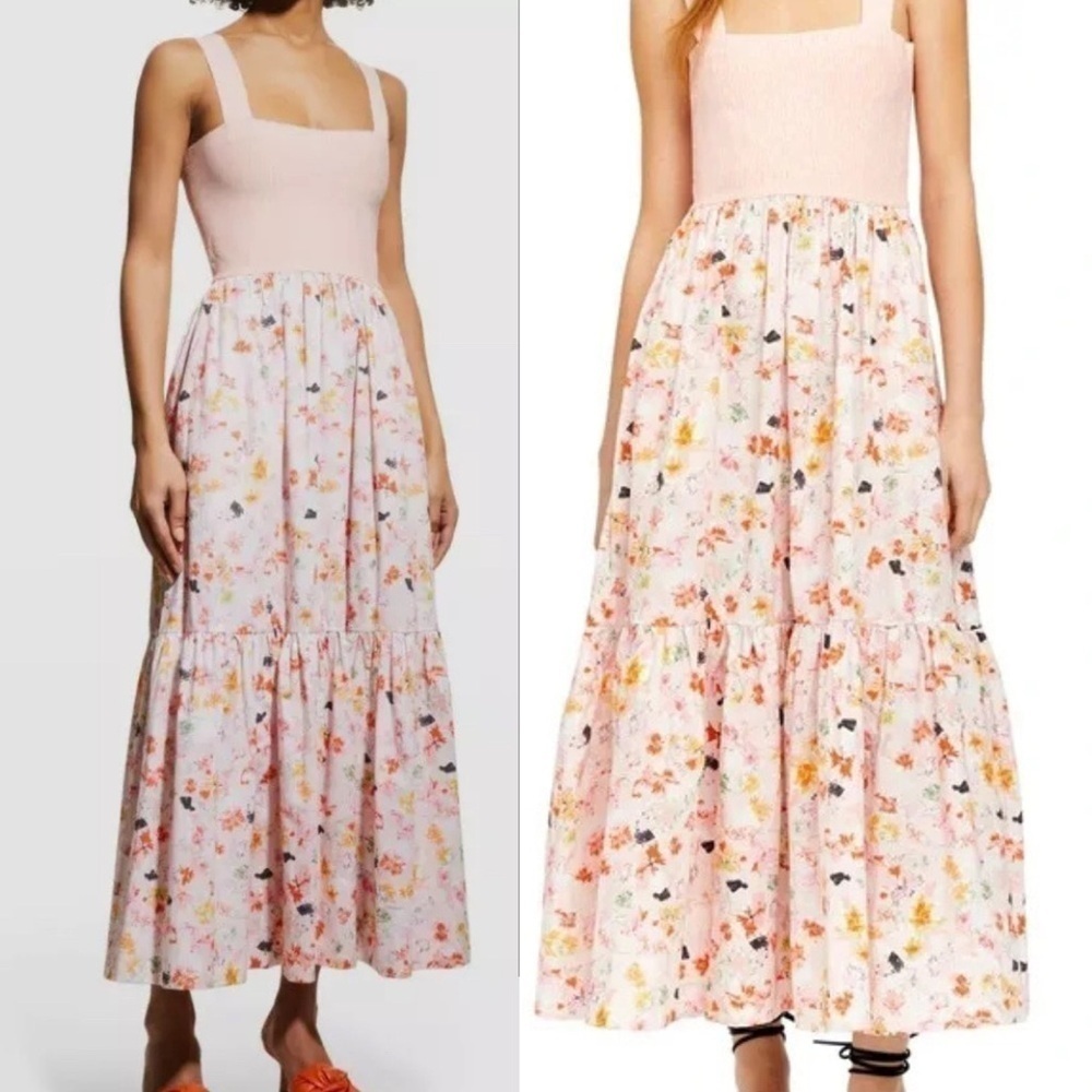 NWOT Tana Taylor Gianna Pink Floral Sleeveless Maxi Dress - Picture 8 of 8